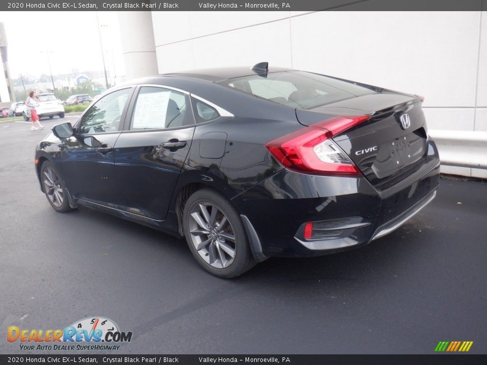 2020 Honda Civic EX-L Sedan Crystal Black Pearl / Black Photo #6