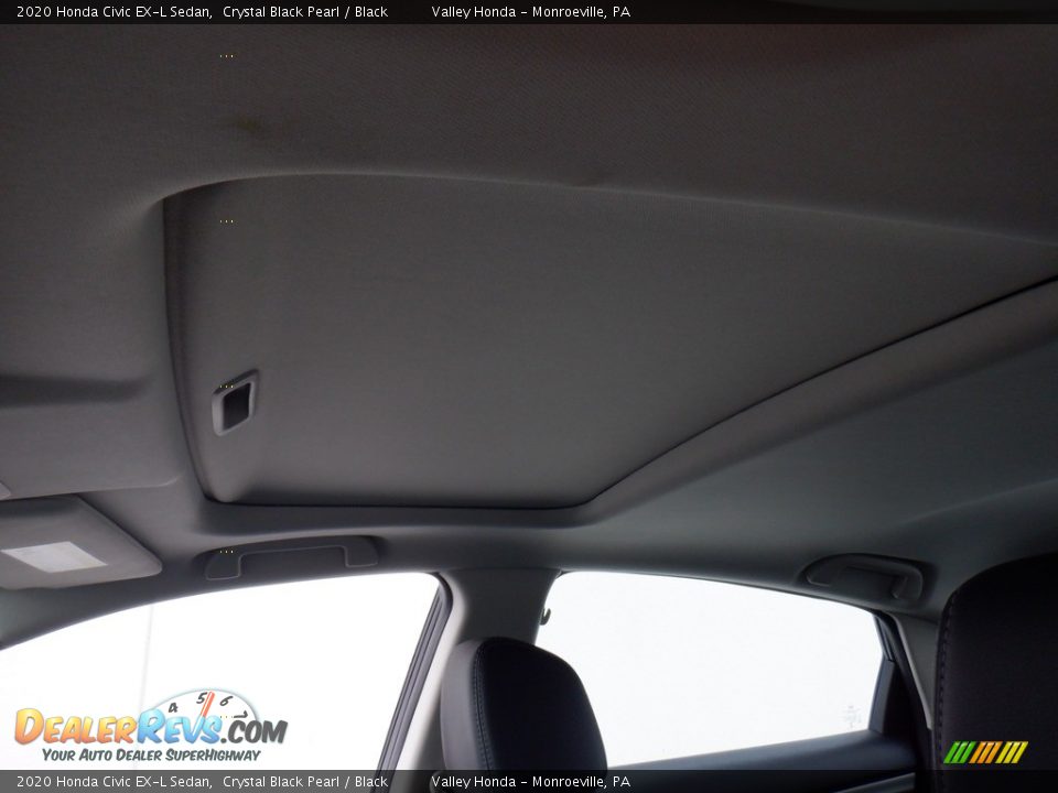 2020 Honda Civic EX-L Sedan Crystal Black Pearl / Black Photo #7