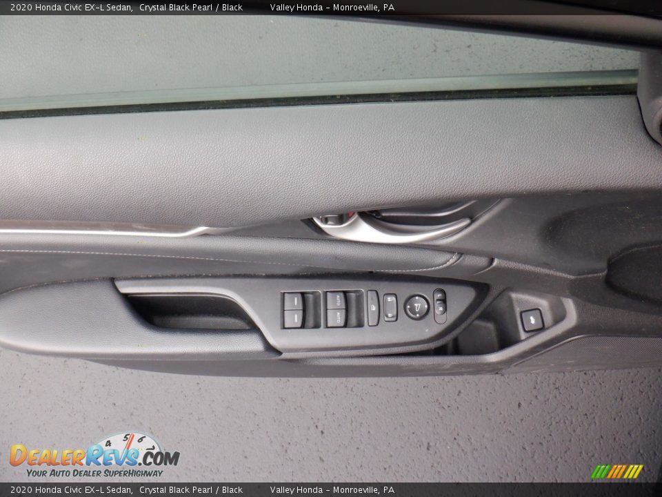 2020 Honda Civic EX-L Sedan Crystal Black Pearl / Black Photo #8