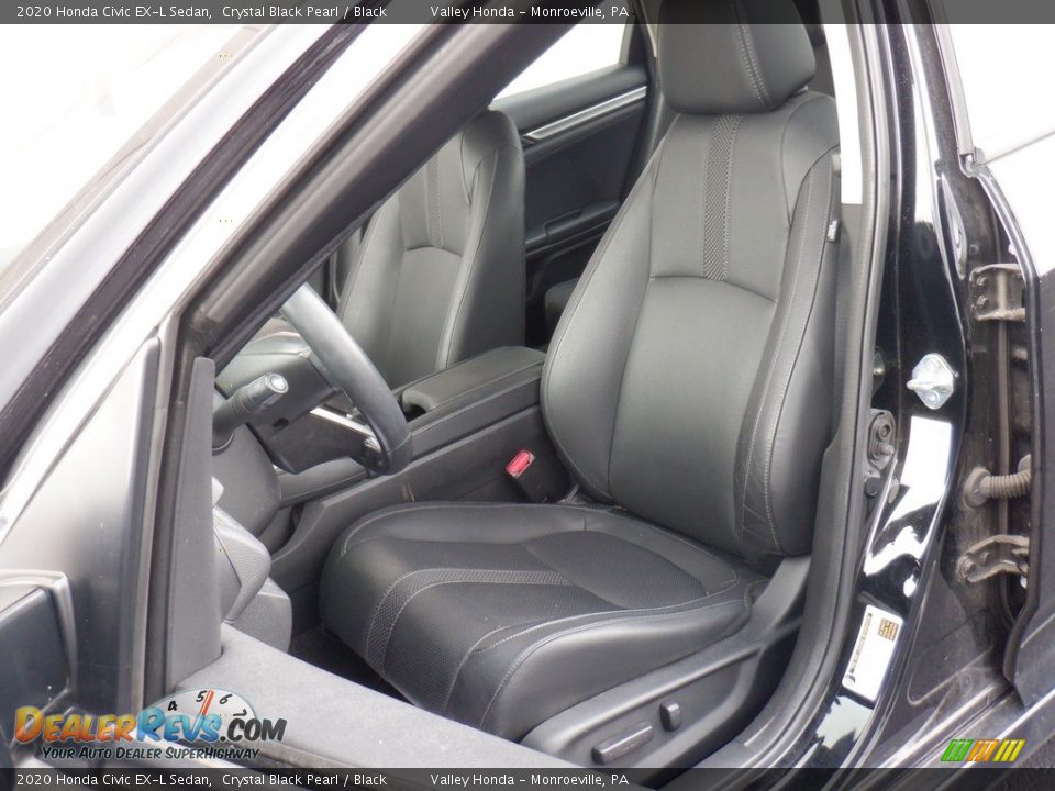 2020 Honda Civic EX-L Sedan Crystal Black Pearl / Black Photo #10