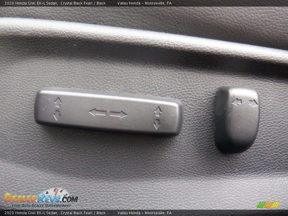 2020 Honda Civic EX-L Sedan Crystal Black Pearl / Black Photo #11