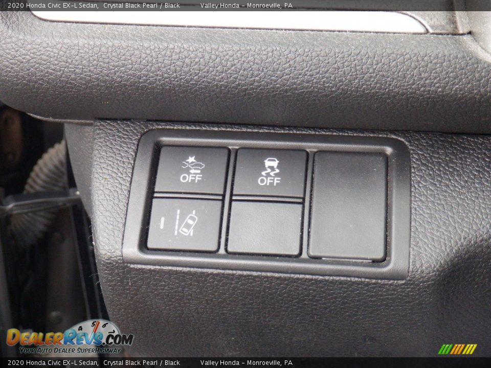 2020 Honda Civic EX-L Sedan Crystal Black Pearl / Black Photo #12