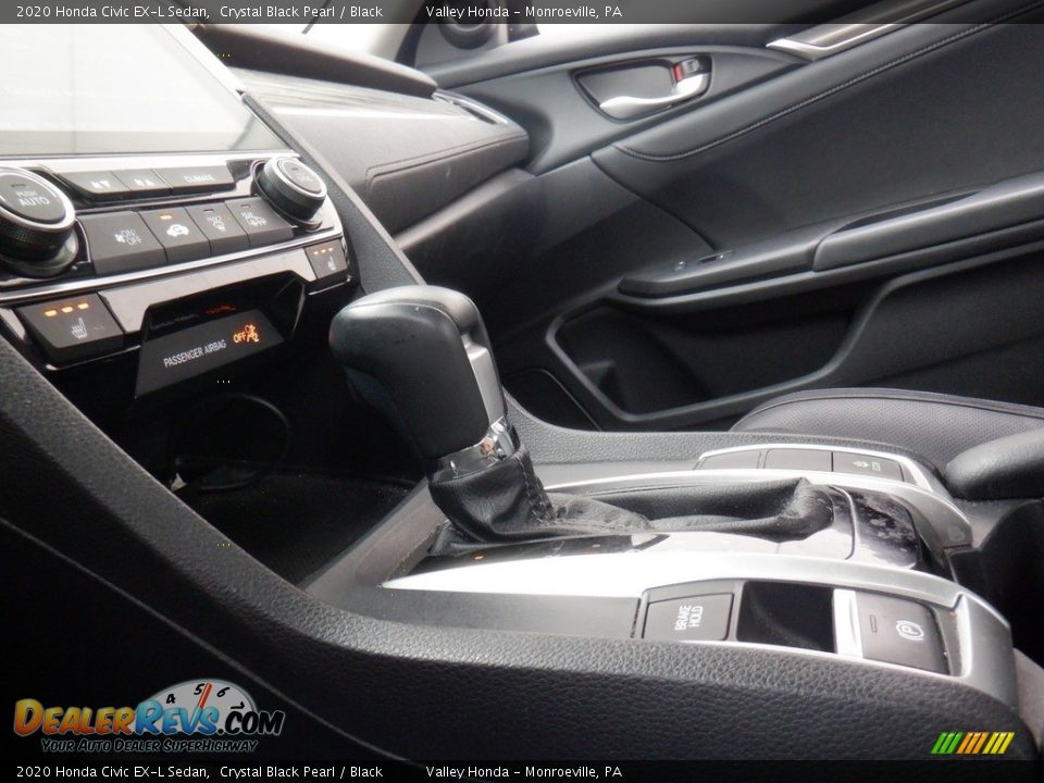 2020 Honda Civic EX-L Sedan Crystal Black Pearl / Black Photo #14