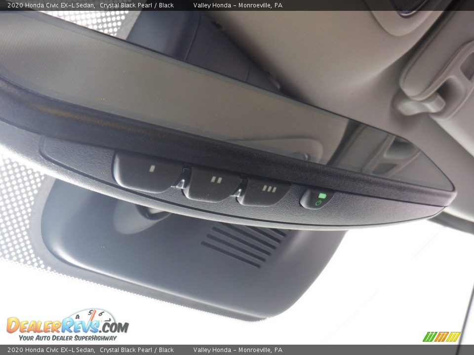 2020 Honda Civic EX-L Sedan Crystal Black Pearl / Black Photo #21