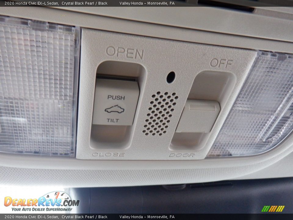 2020 Honda Civic EX-L Sedan Crystal Black Pearl / Black Photo #22