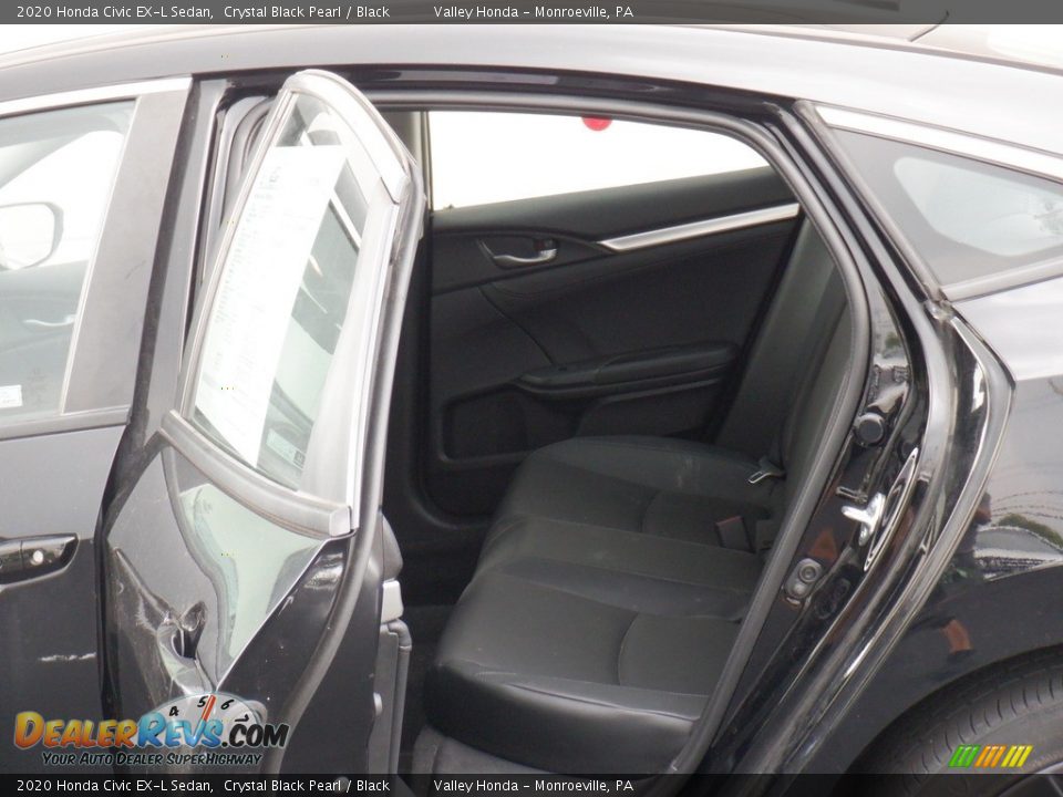 2020 Honda Civic EX-L Sedan Crystal Black Pearl / Black Photo #27