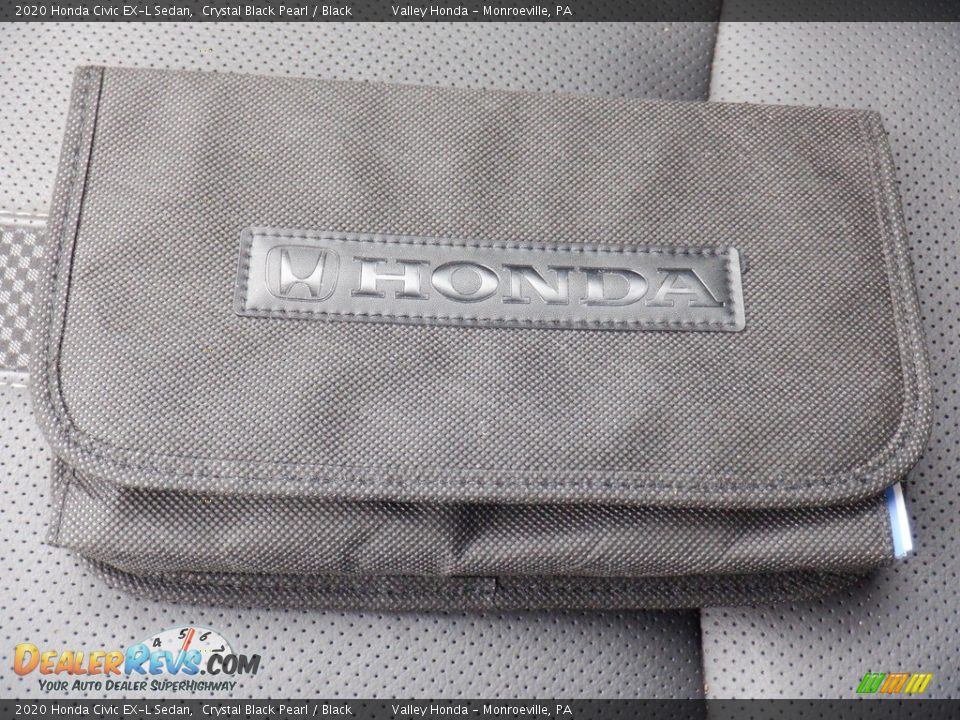 2020 Honda Civic EX-L Sedan Crystal Black Pearl / Black Photo #29