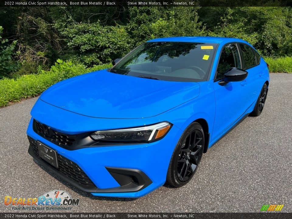 2022 Honda Civic Sport Hatchback Boost Blue Metallic / Black Photo #3