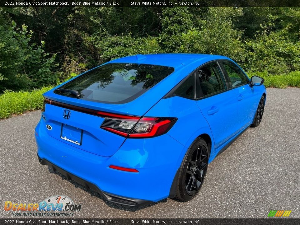 2022 Honda Civic Sport Hatchback Boost Blue Metallic / Black Photo #7