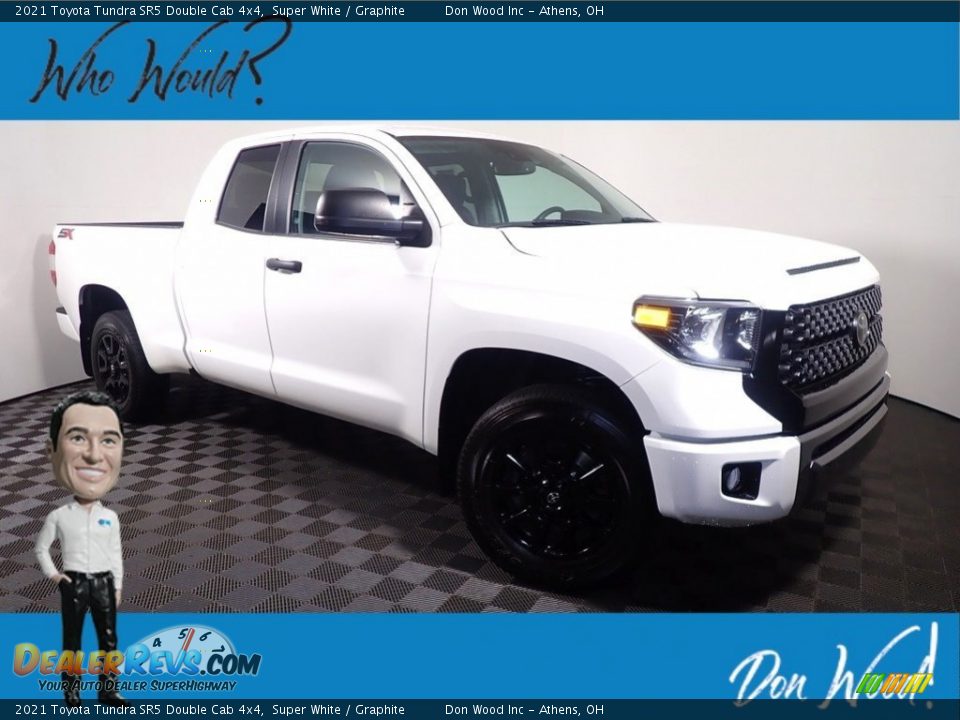 2021 Toyota Tundra SR5 Double Cab 4x4 Super White / Graphite Photo #1