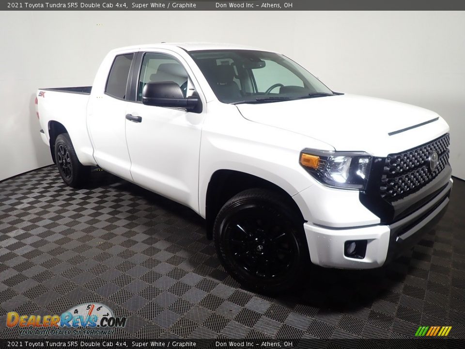 2021 Toyota Tundra SR5 Double Cab 4x4 Super White / Graphite Photo #3
