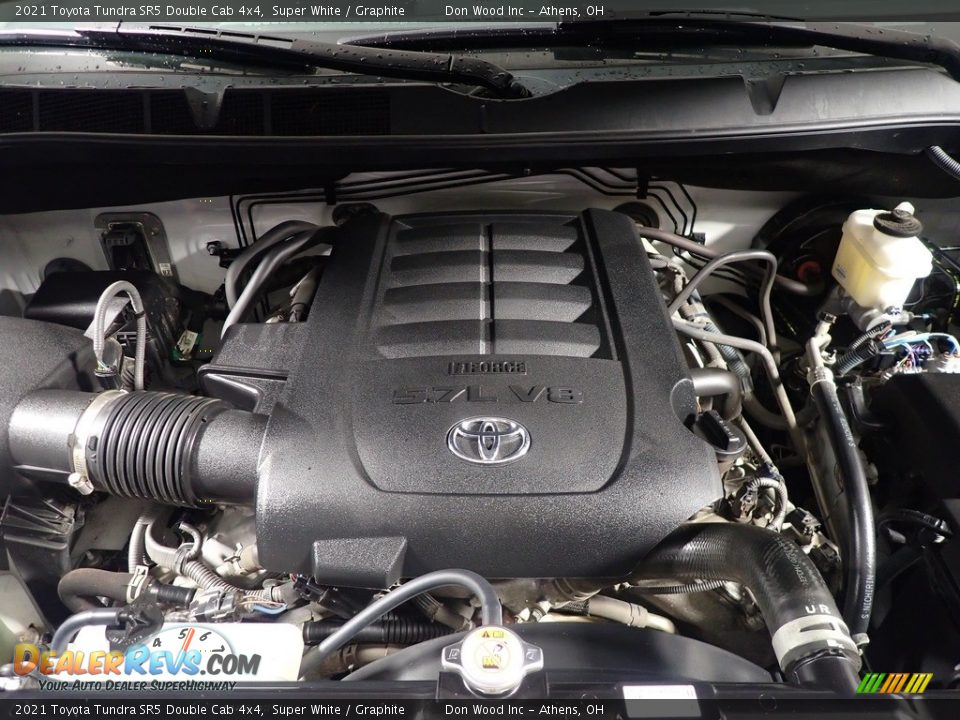 2021 Toyota Tundra SR5 Double Cab 4x4 Super White / Graphite Photo #6