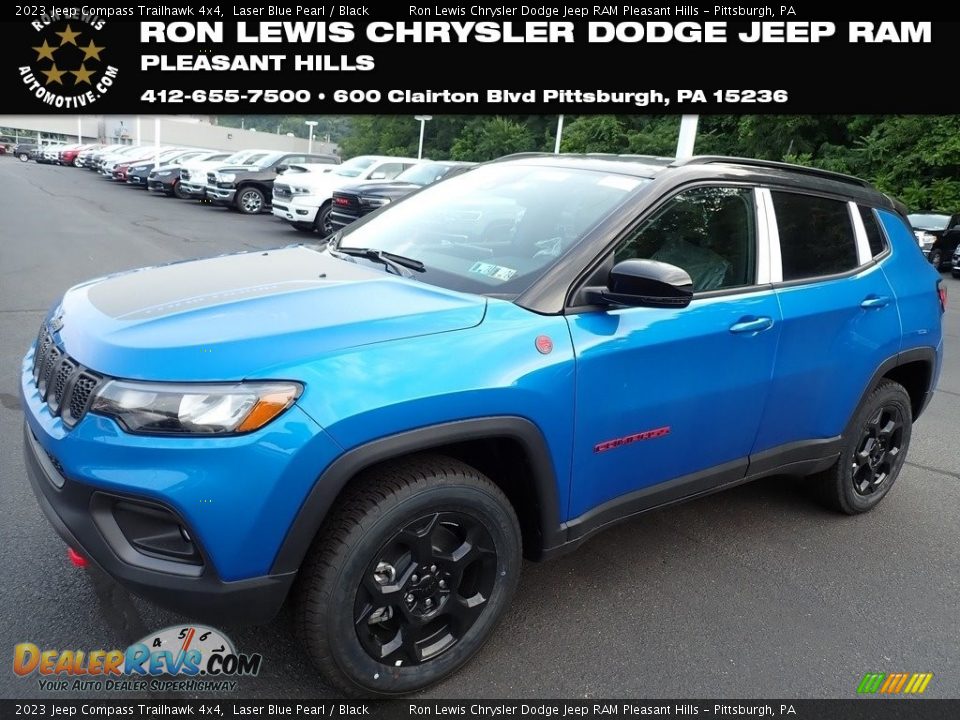 2023 Jeep Compass Trailhawk 4x4 Laser Blue Pearl / Black Photo #1