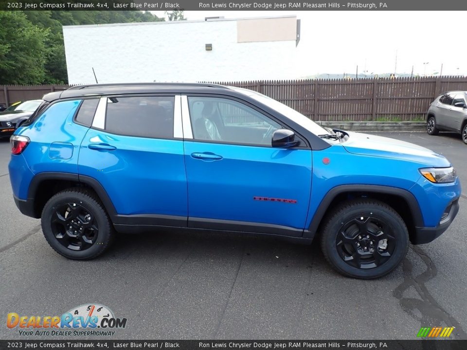 2023 Jeep Compass Trailhawk 4x4 Laser Blue Pearl / Black Photo #7