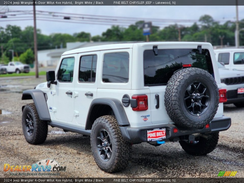 2024 Jeep Wrangler 4-Door Willys 4xe Hybrid Bright White / Black Photo #4