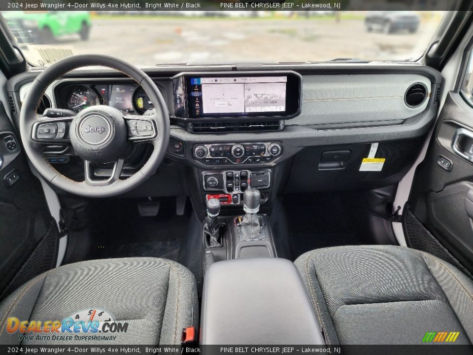 Dashboard of 2024 Jeep Wrangler 4-Door Willys 4xe Hybrid Photo #9