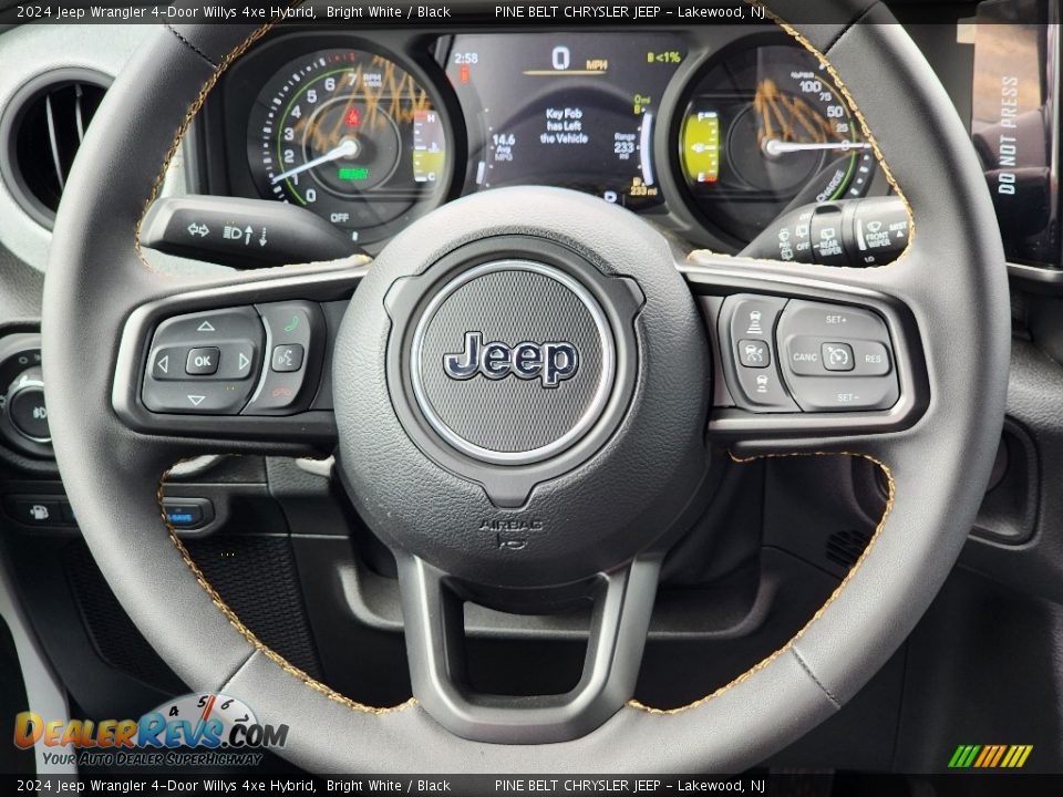 2024 Jeep Wrangler 4-Door Willys 4xe Hybrid Steering Wheel Photo #13