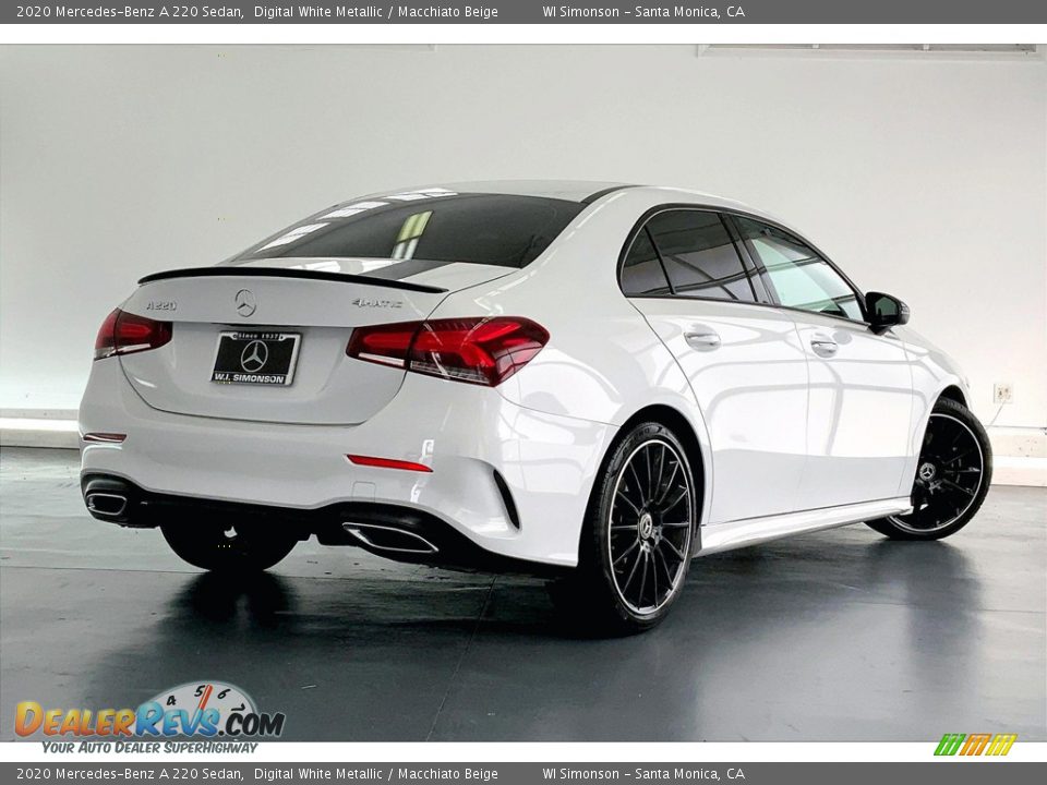 2020 Mercedes-Benz A 220 Sedan Digital White Metallic / Macchiato Beige Photo #13