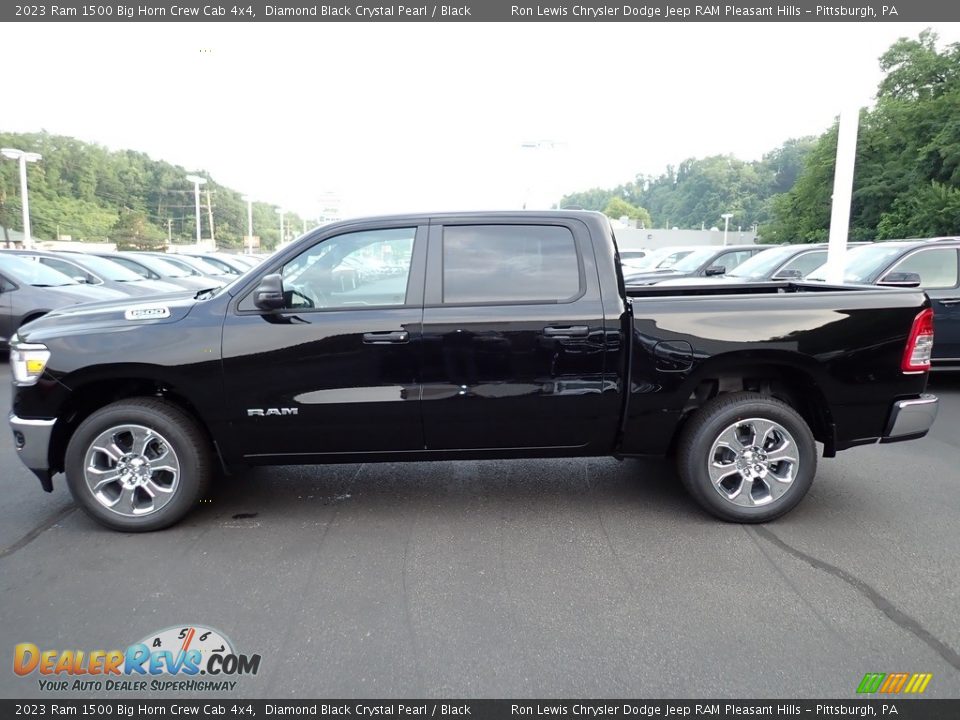 2023 Ram 1500 Big Horn Crew Cab 4x4 Diamond Black Crystal Pearl / Black Photo #2