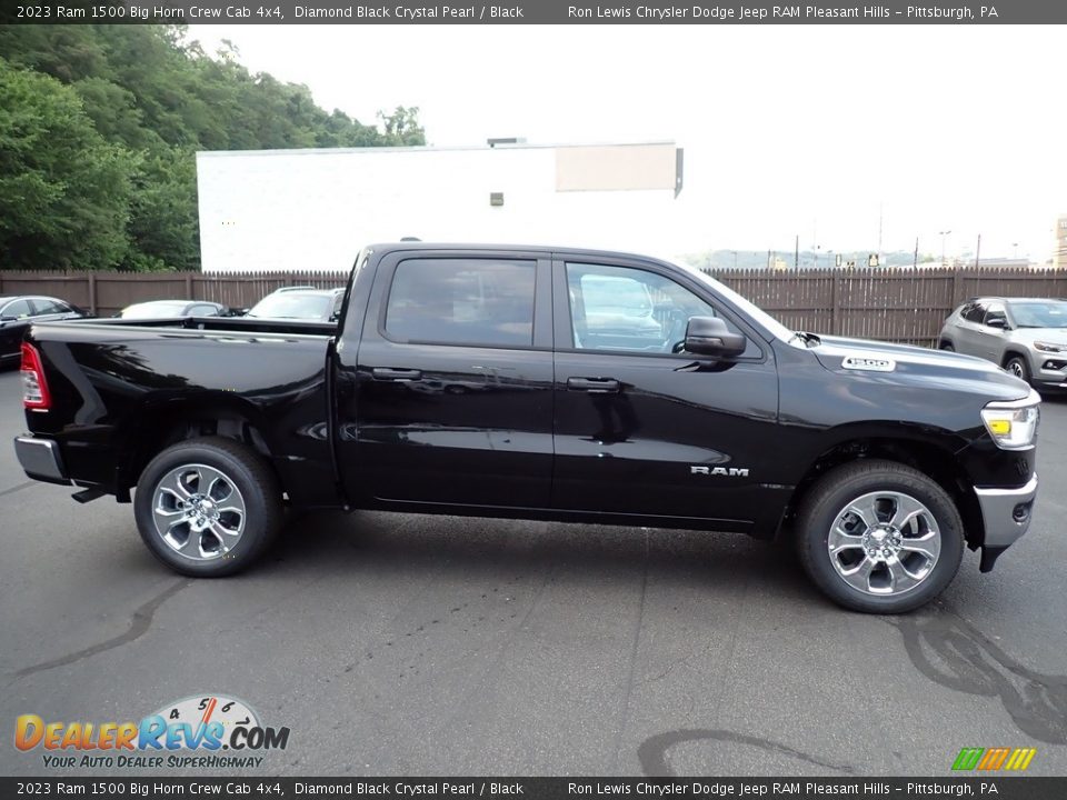 2023 Ram 1500 Big Horn Crew Cab 4x4 Diamond Black Crystal Pearl / Black Photo #8