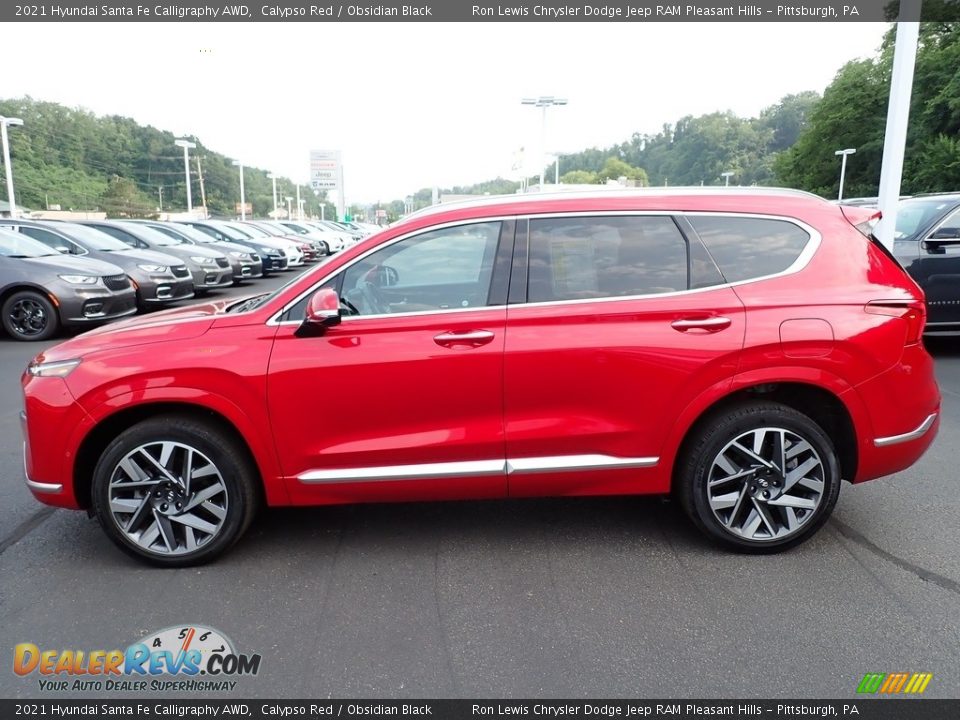 Calypso Red 2021 Hyundai Santa Fe Calligraphy AWD Photo #2