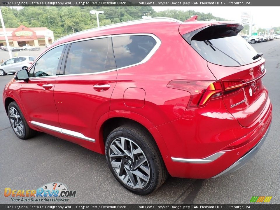 2021 Hyundai Santa Fe Calligraphy AWD Calypso Red / Obsidian Black Photo #3