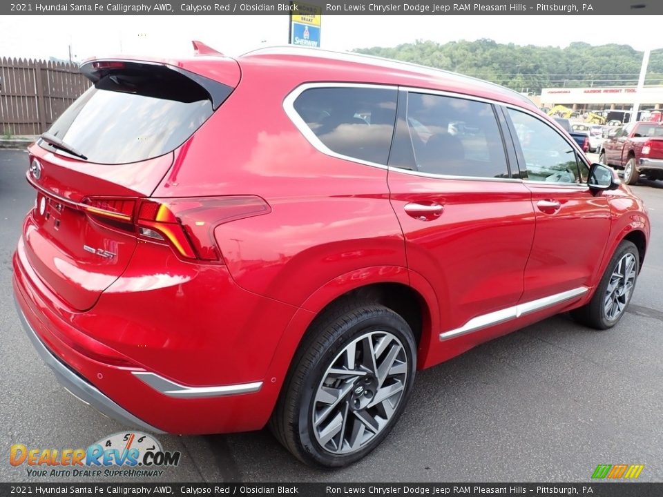 2021 Hyundai Santa Fe Calligraphy AWD Calypso Red / Obsidian Black Photo #6