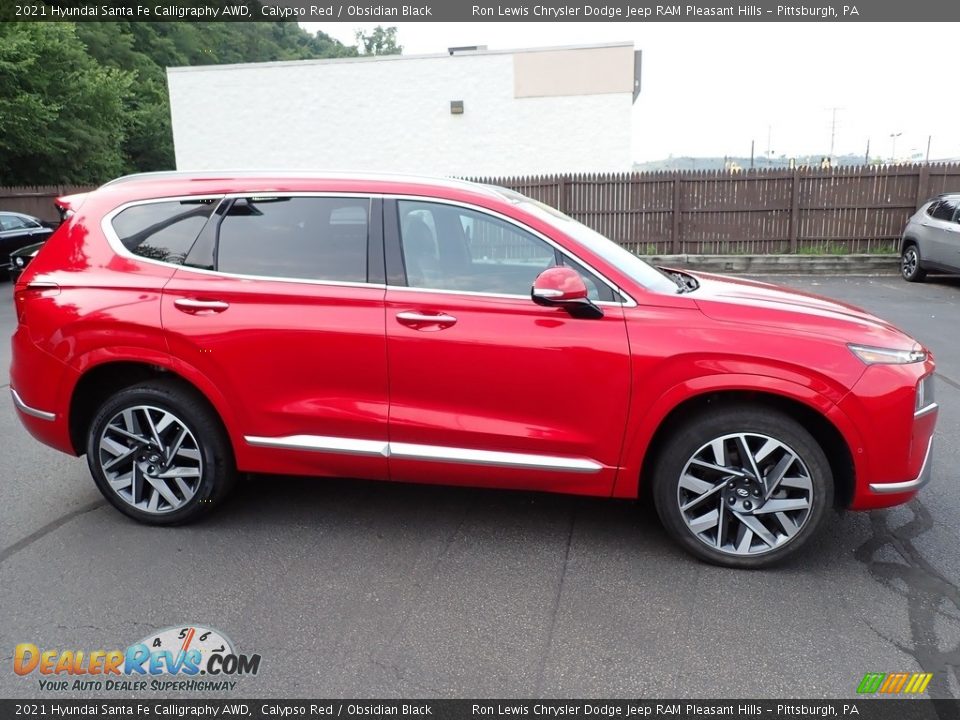 Calypso Red 2021 Hyundai Santa Fe Calligraphy AWD Photo #7