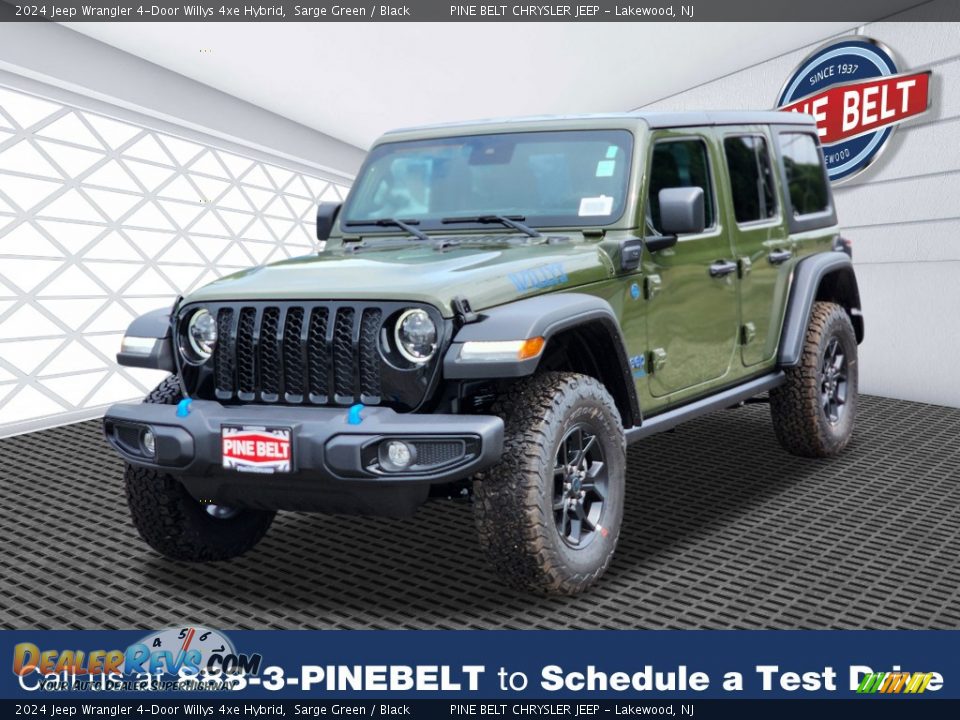 2024 Jeep Wrangler 4-Door Willys 4xe Hybrid Sarge Green / Black Photo #1