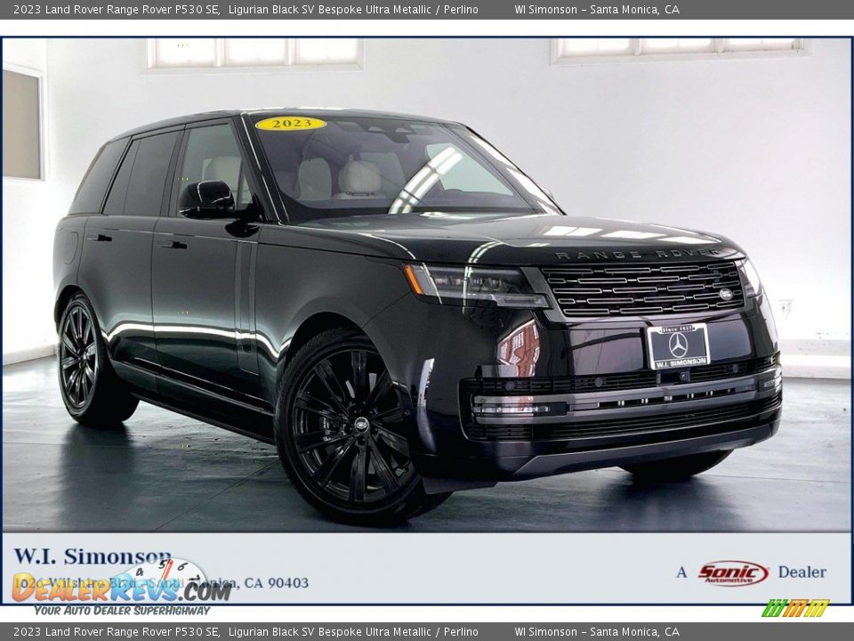 2023 Land Rover Range Rover P530 SE Ligurian Black SV Bespoke Ultra Metallic / Perlino Photo #1
