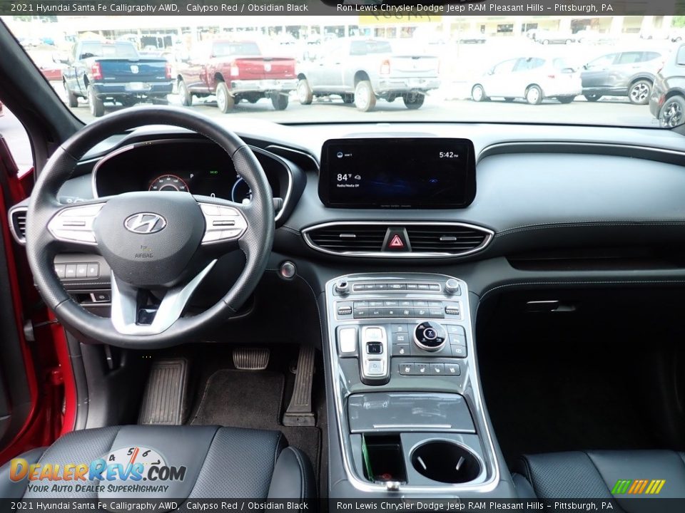 Dashboard of 2021 Hyundai Santa Fe Calligraphy AWD Photo #13