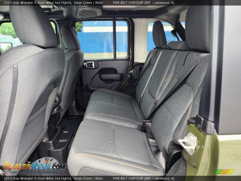 Rear Seat of 2024 Jeep Wrangler 4-Door Willys 4xe Hybrid Photo #7