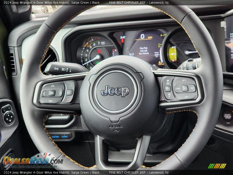 2024 Jeep Wrangler 4-Door Willys 4xe Hybrid Steering Wheel Photo #13