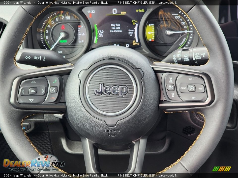 2024 Jeep Wrangler 4-Door Willys 4xe Hybrid Steering Wheel Photo #13