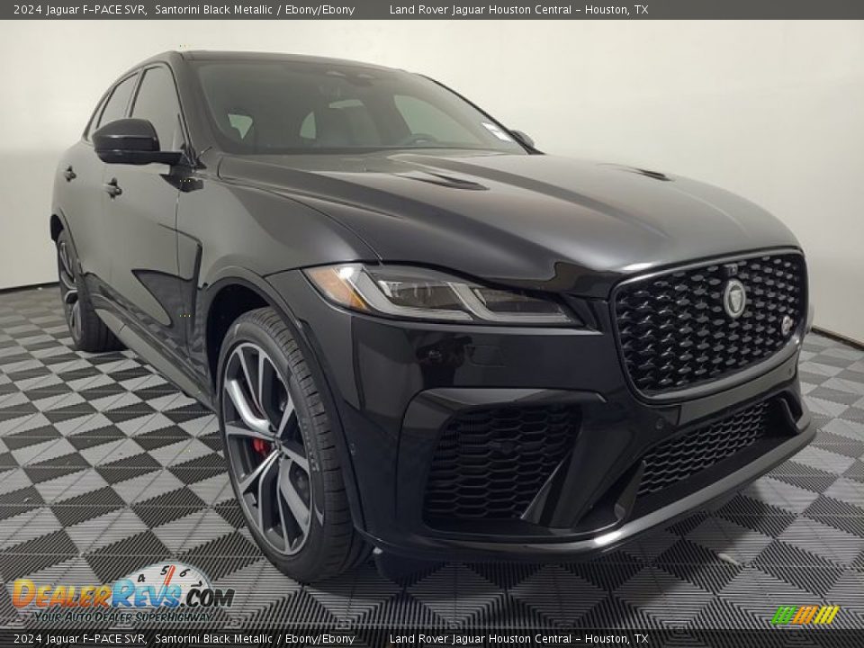 Santorini Black Metallic 2024 Jaguar F-PACE SVR Photo #12