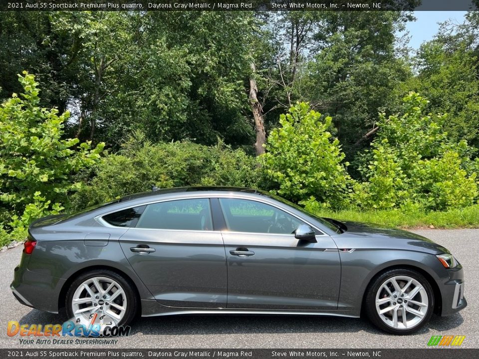 2021 Audi S5 Sportback Premium Plus quattro Daytona Gray Metallic / Magma Red Photo #5