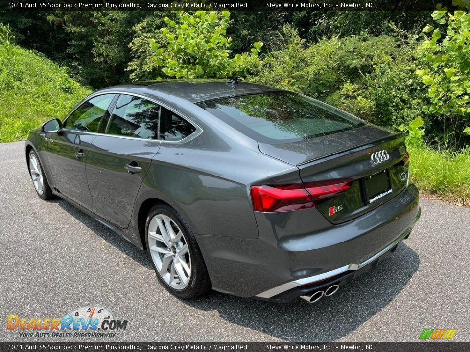 2021 Audi S5 Sportback Premium Plus quattro Daytona Gray Metallic / Magma Red Photo #8