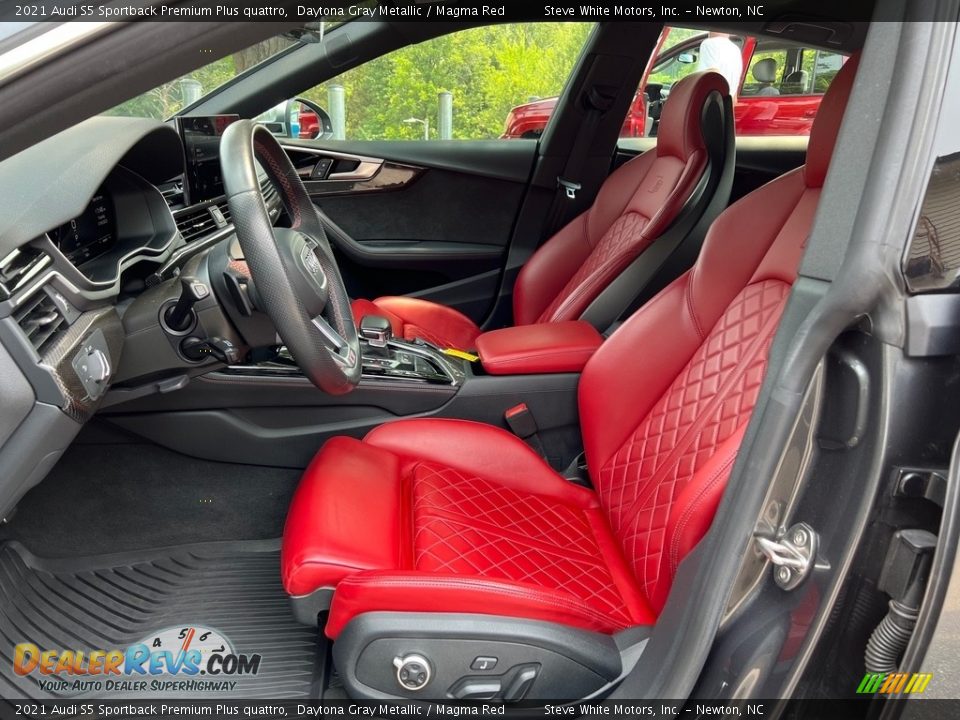 Magma Red Interior - 2021 Audi S5 Sportback Premium Plus quattro Photo #10