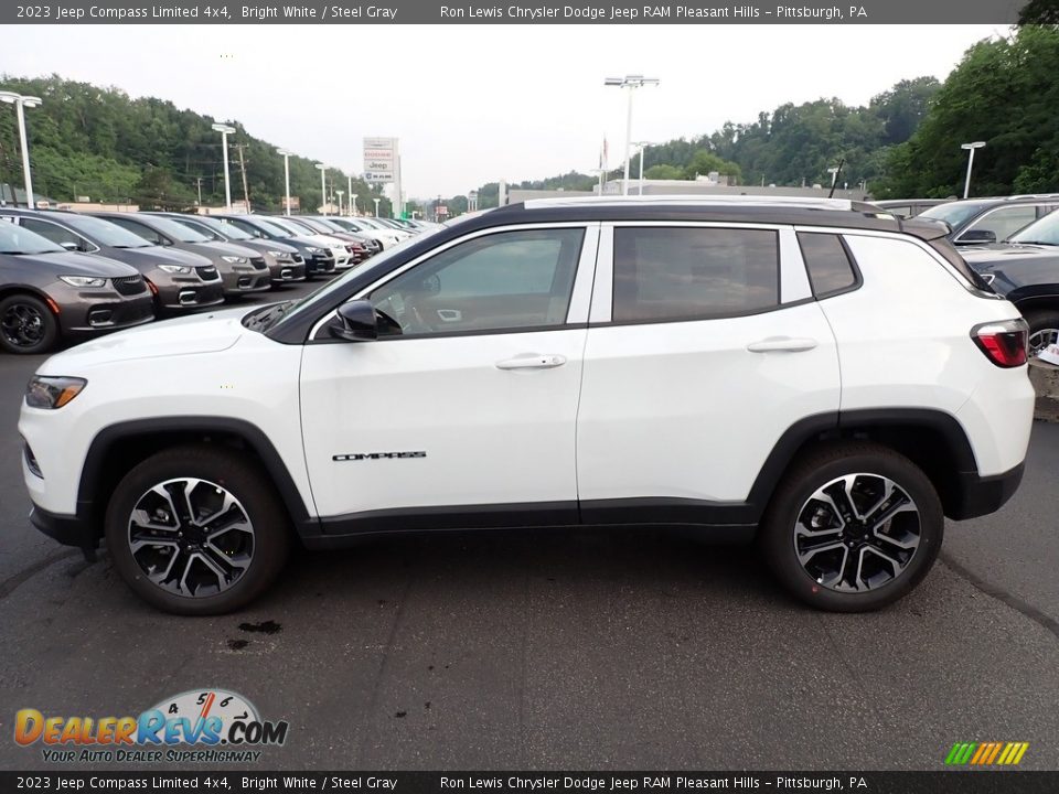 2023 Jeep Compass Limited 4x4 Bright White / Steel Gray Photo #2