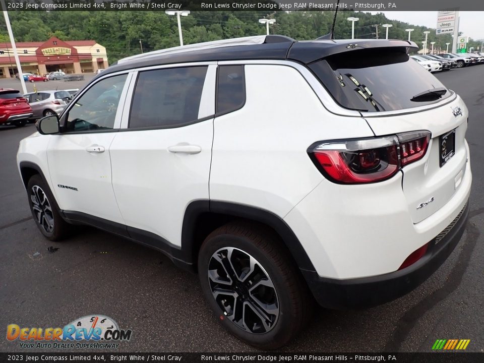 2023 Jeep Compass Limited 4x4 Bright White / Steel Gray Photo #3
