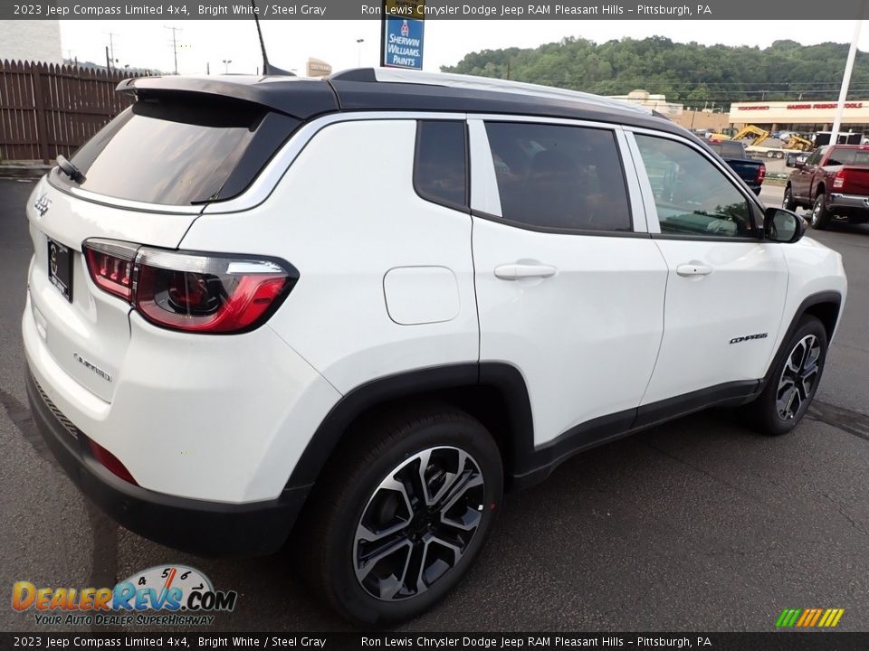 2023 Jeep Compass Limited 4x4 Bright White / Steel Gray Photo #6