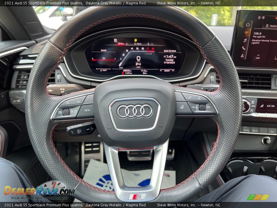 2021 Audi S5 Sportback Premium Plus quattro Steering Wheel Photo #17