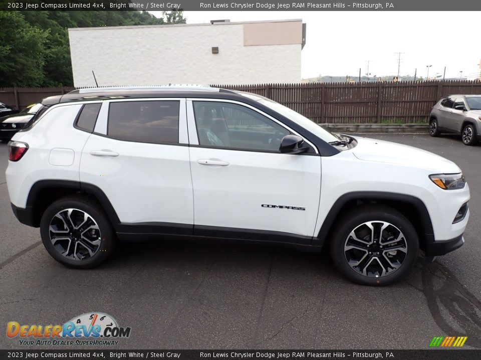 Bright White 2023 Jeep Compass Limited 4x4 Photo #7