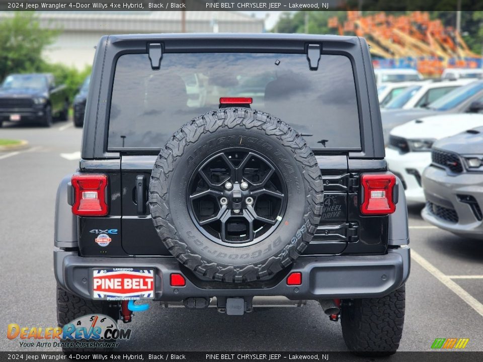 2024 Jeep Wrangler 4-Door Willys 4xe Hybrid Black / Black Photo #6