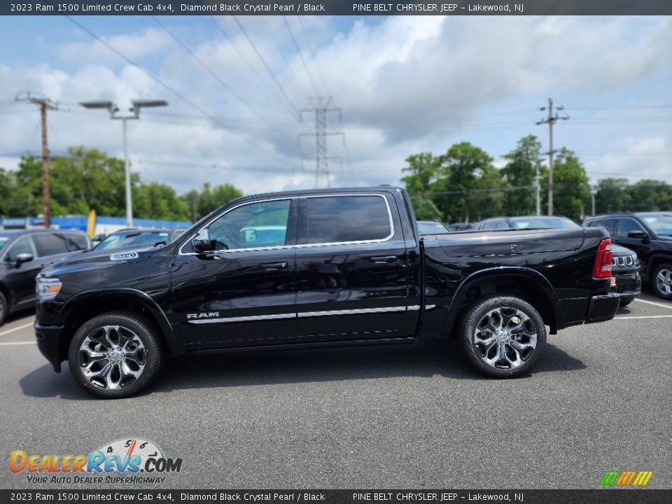 2023 Ram 1500 Limited Crew Cab 4x4 Diamond Black Crystal Pearl / Black Photo #3