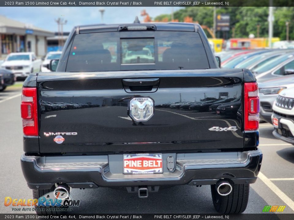 2023 Ram 1500 Limited Crew Cab 4x4 Diamond Black Crystal Pearl / Black Photo #6