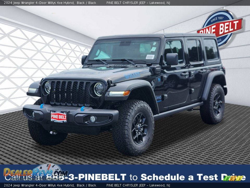 2024 Jeep Wrangler 4-Door Willys 4xe Hybrid Black / Black Photo #1