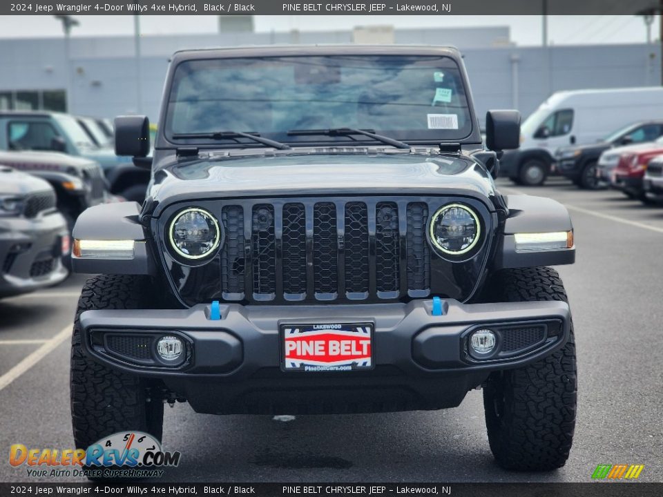 2024 Jeep Wrangler 4-Door Willys 4xe Hybrid Black / Black Photo #2