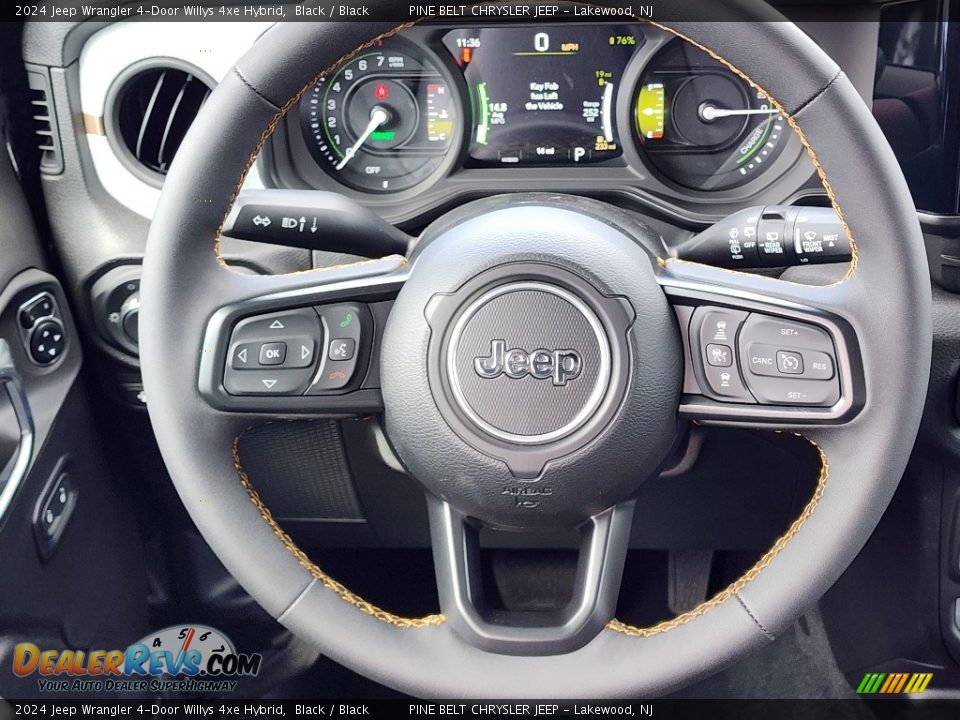 2024 Jeep Wrangler 4-Door Willys 4xe Hybrid Steering Wheel Photo #12