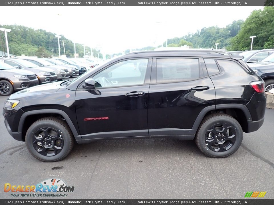 Diamond Black Crystal Pearl 2023 Jeep Compass Trailhawk 4x4 Photo #2